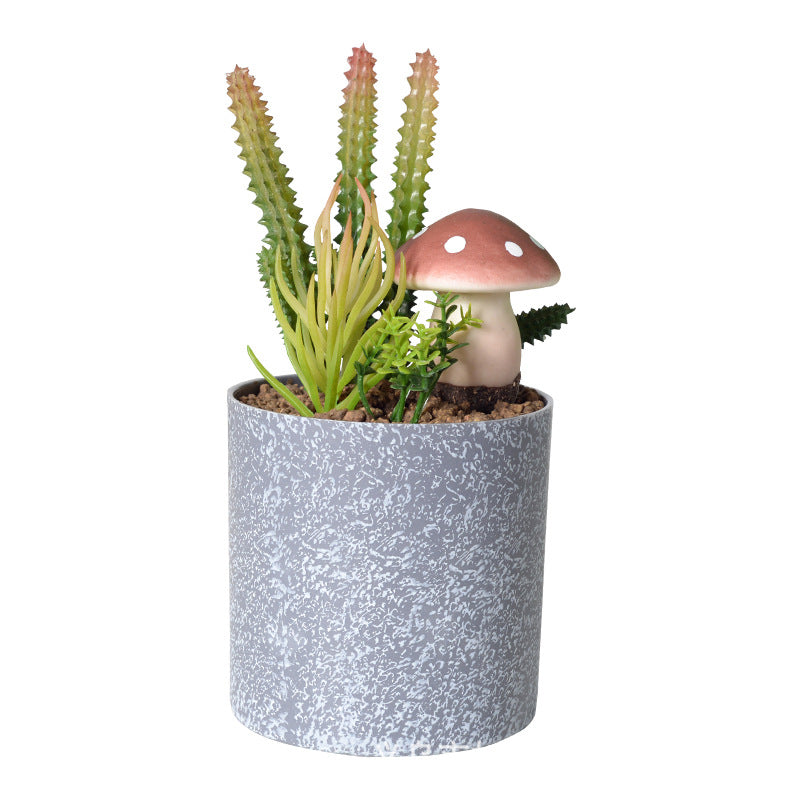 Simulation melamine cement cactus ball bonsai