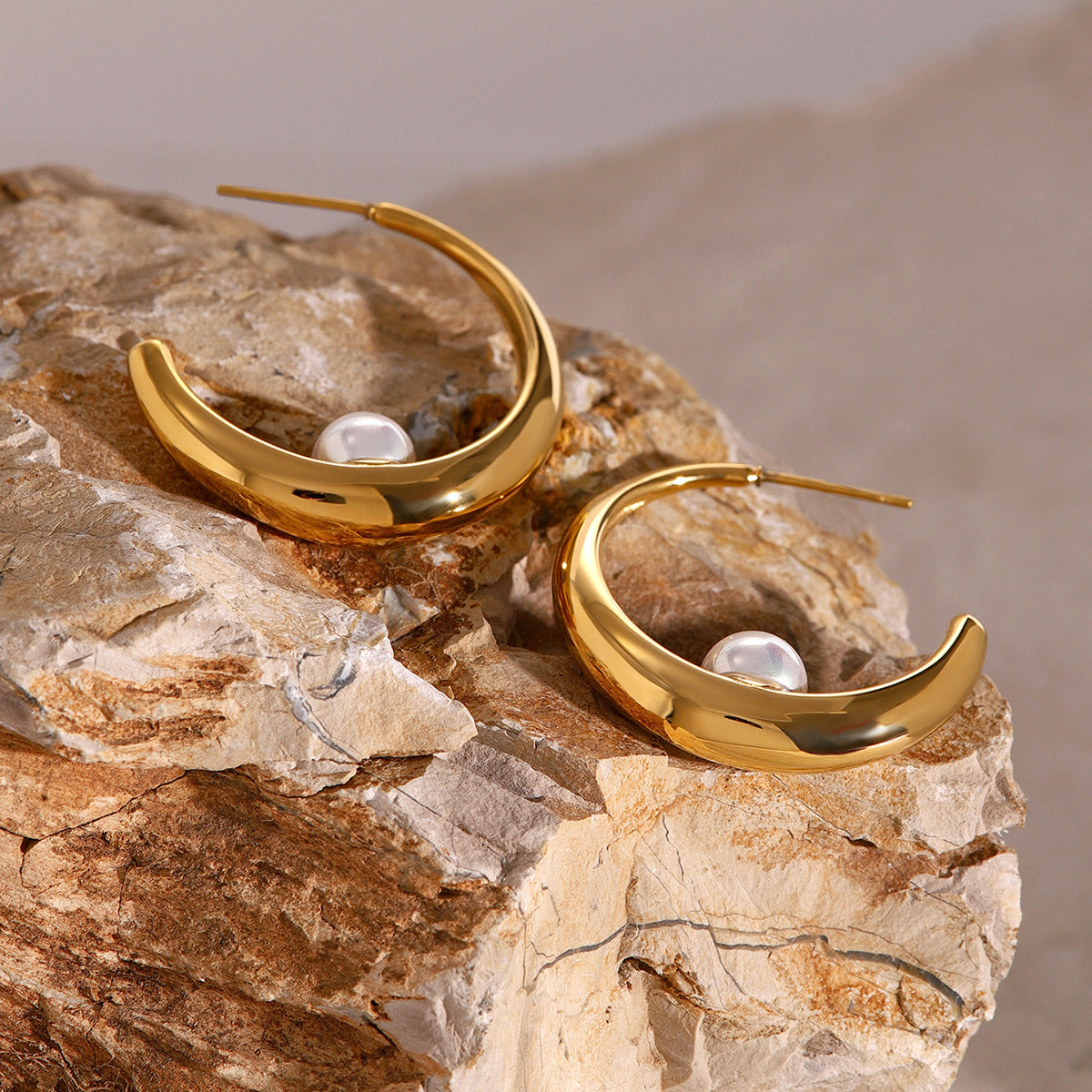 Exaggerated hoop earrings