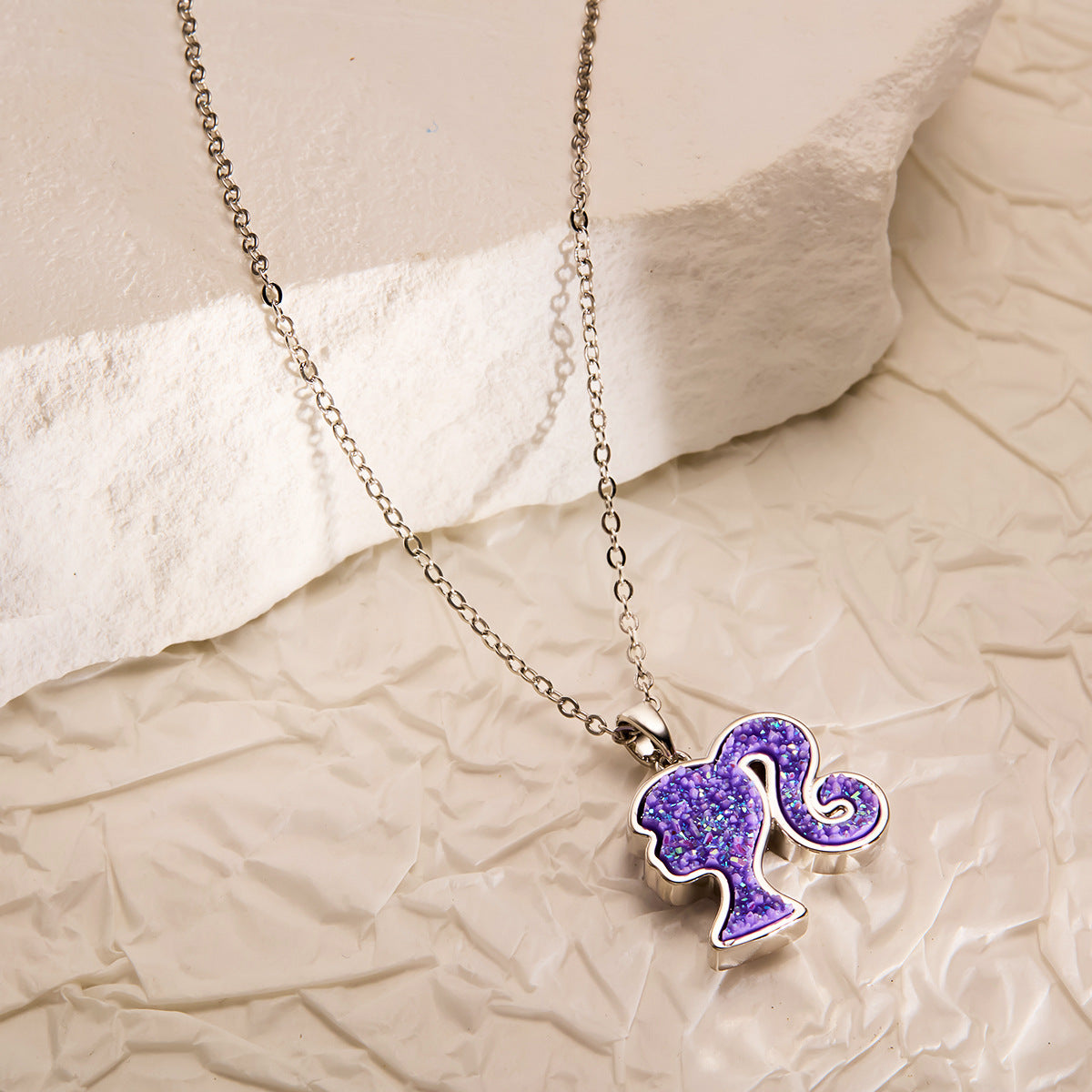 Barbie Princess Titanium Steel Non-Fading Collarbone Necklace
