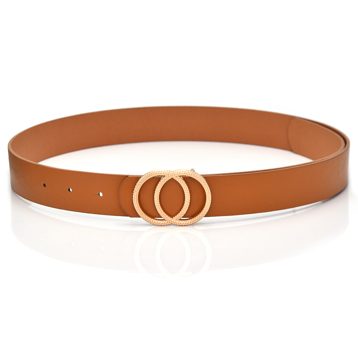 Round buckle belt for women, casual