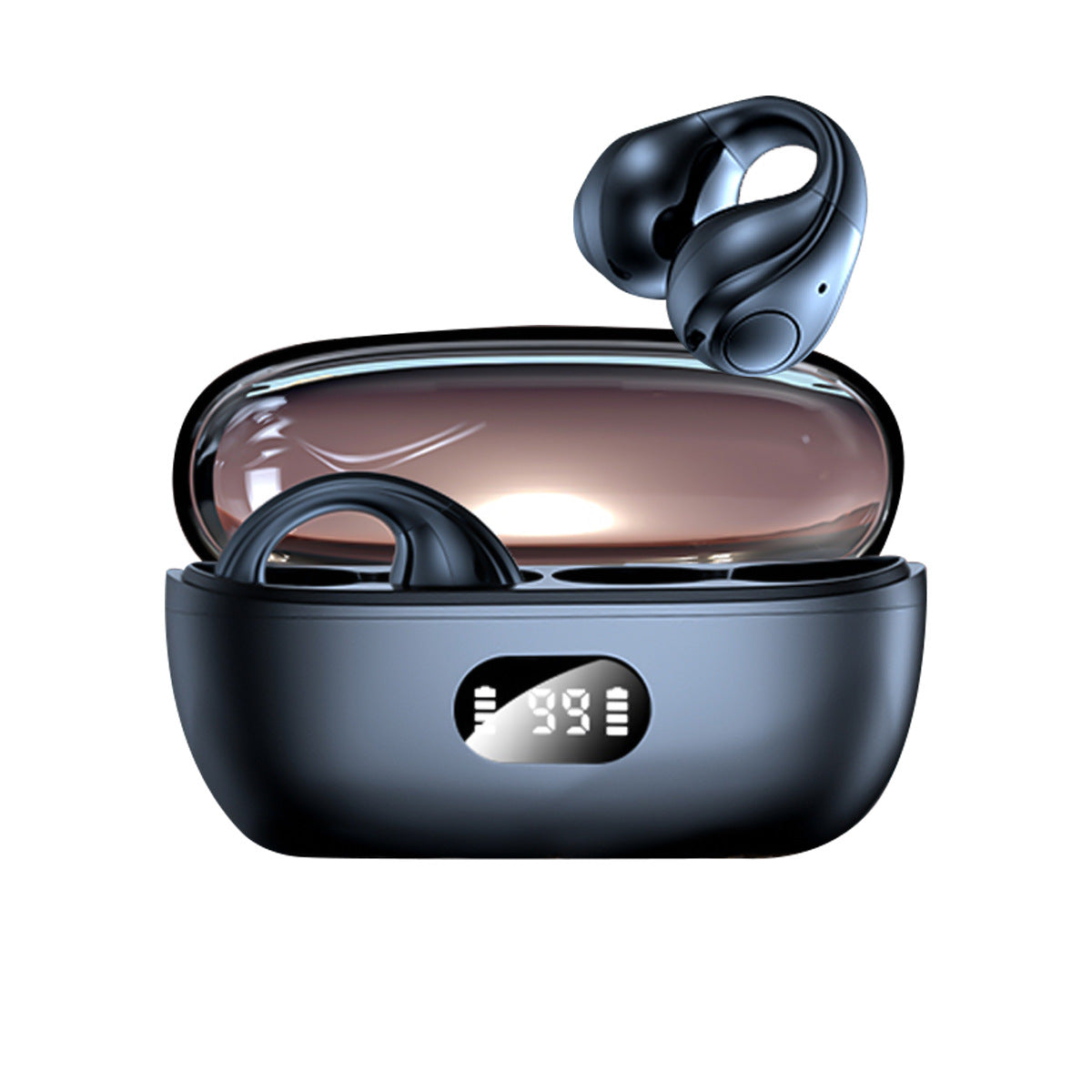 Auriculares Bluetooth de conducción ósea con clip y pantalla digital y batería de larga duración
