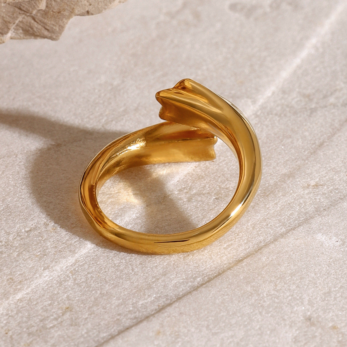 Stainless steel diamond ring