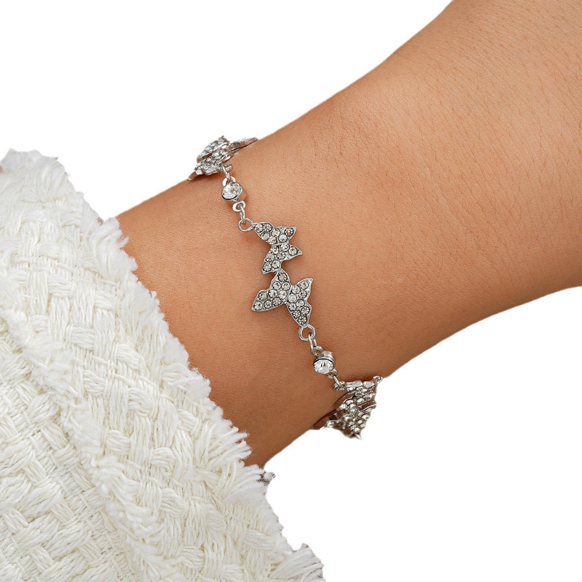 Zircon Butterfly Adjustable Bracelet