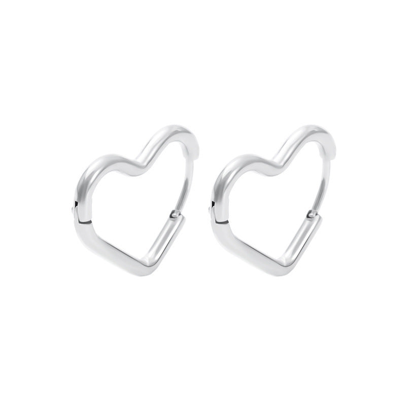 Women's Non-Fading Titanium Steel Love Stud Earrings