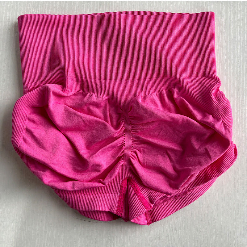Peach hip fitness shorts women's sports three-point pants