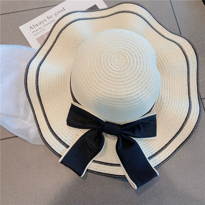 Sombrero de paja para mujer, protección UV para playa, verano y exterior