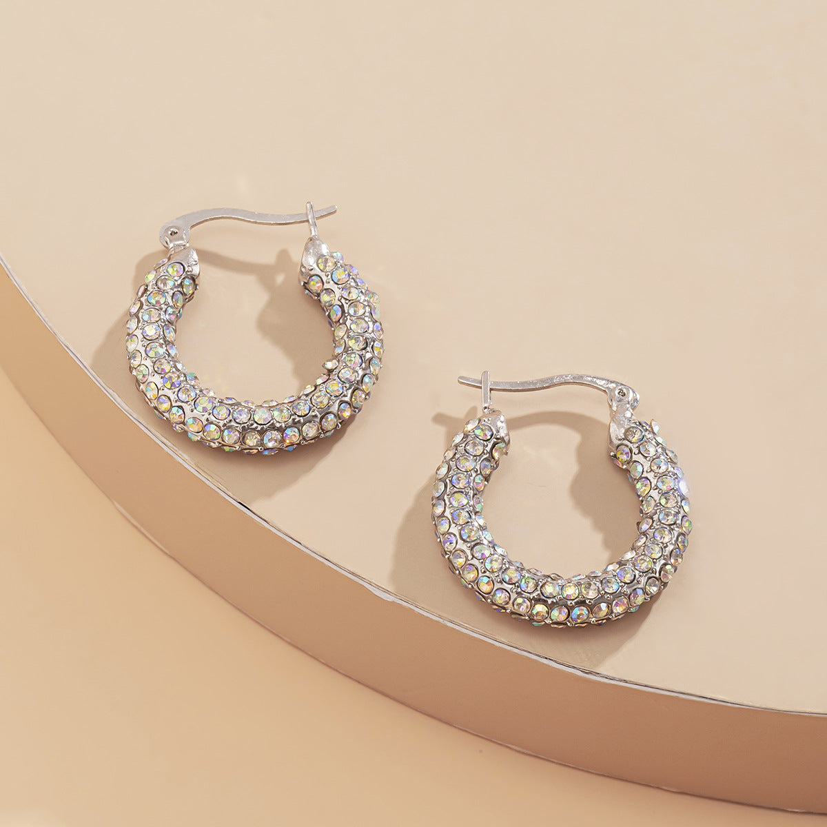 Pendientes vintage con forma de botón