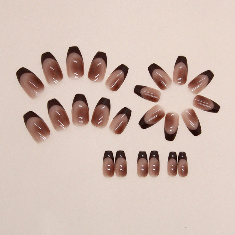 Short Ballet French Fake Nails