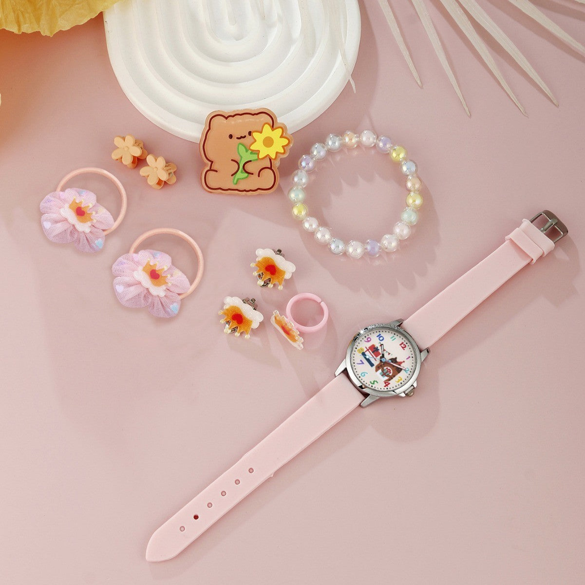 Silicone watch cartoon element jewelry set