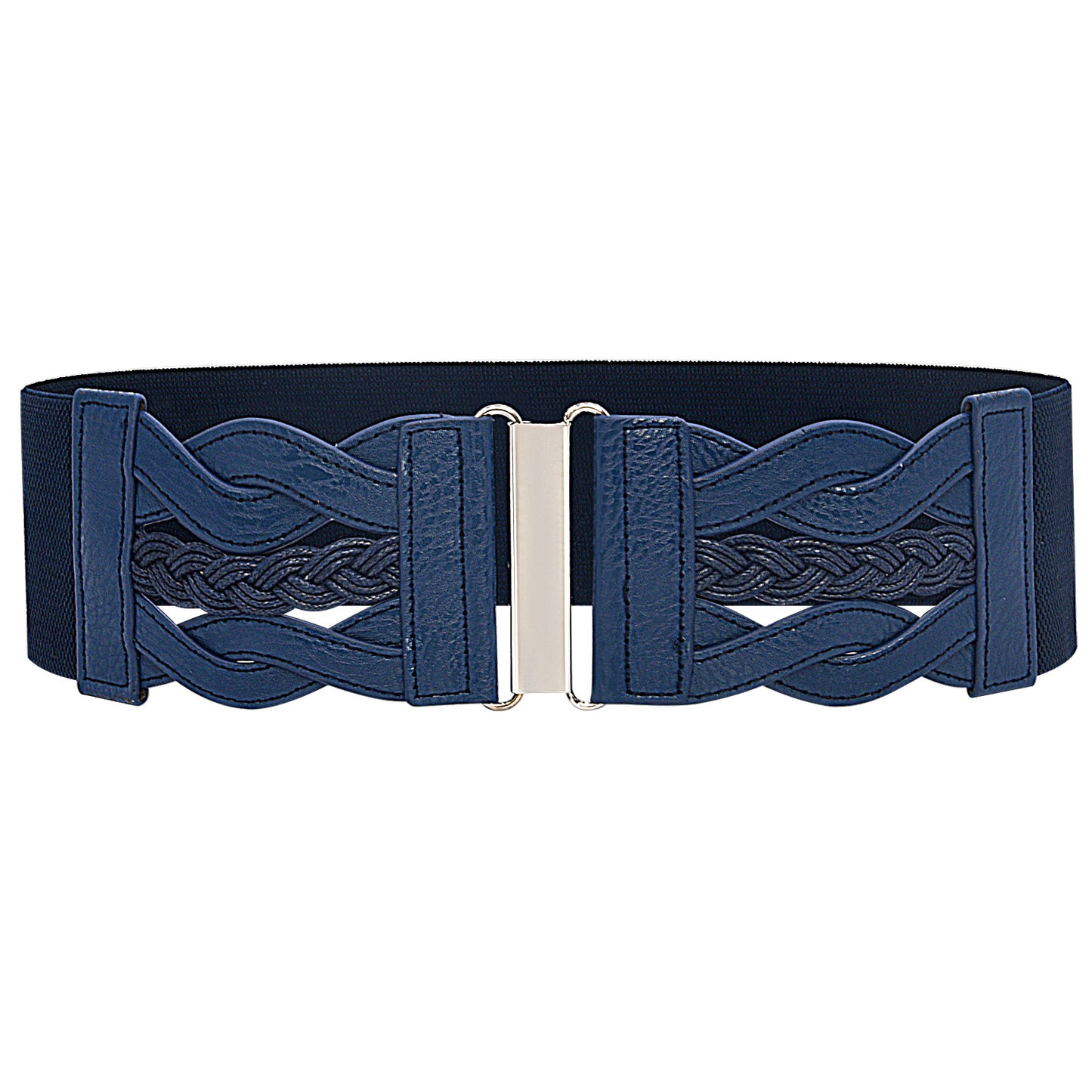 Retro style elastic waist seal coffee color