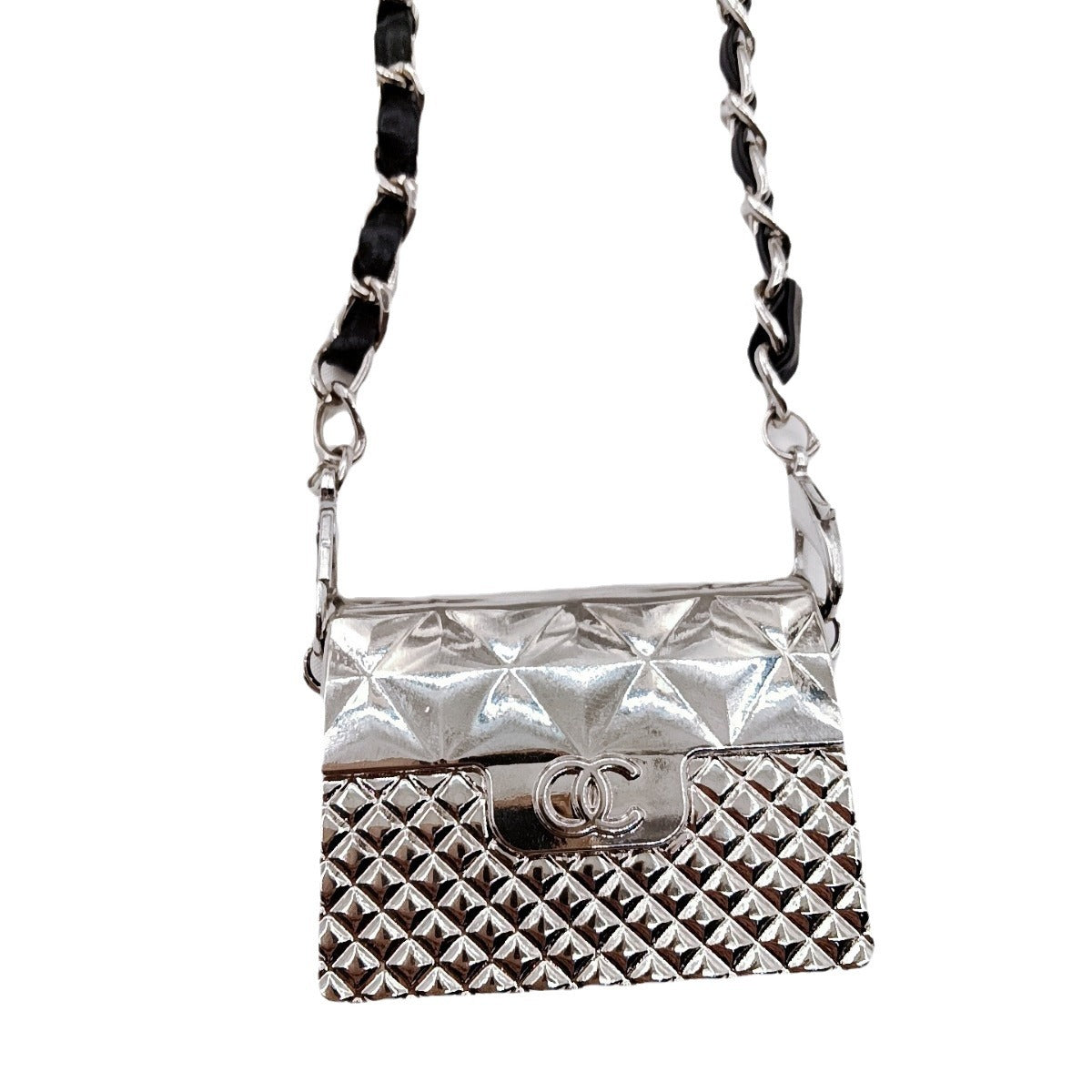Pearl chain metal box bag women's summer