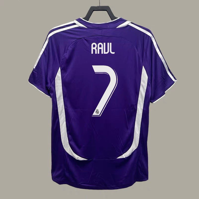 06-07 Real Madrid Retro Local Visitante Ronaldo Beckham Ra¨²l Guti Jersey