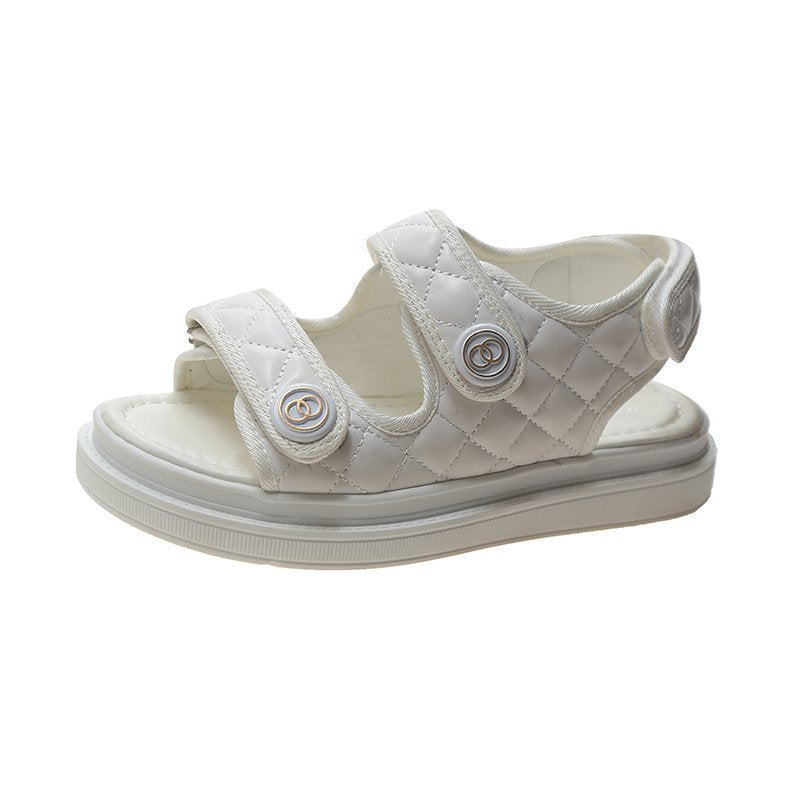 Velcro platform beach shoes