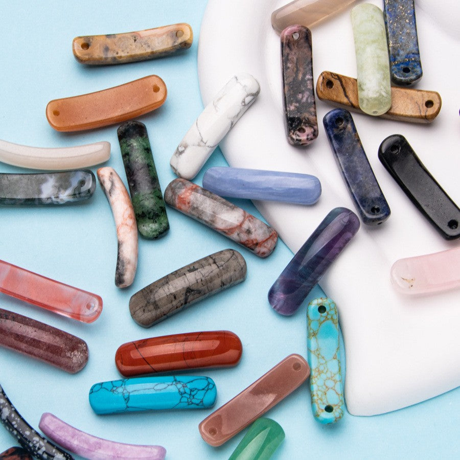 Accesorios de bricolaje hechos a mano con curvatura de puente de jade de cristal