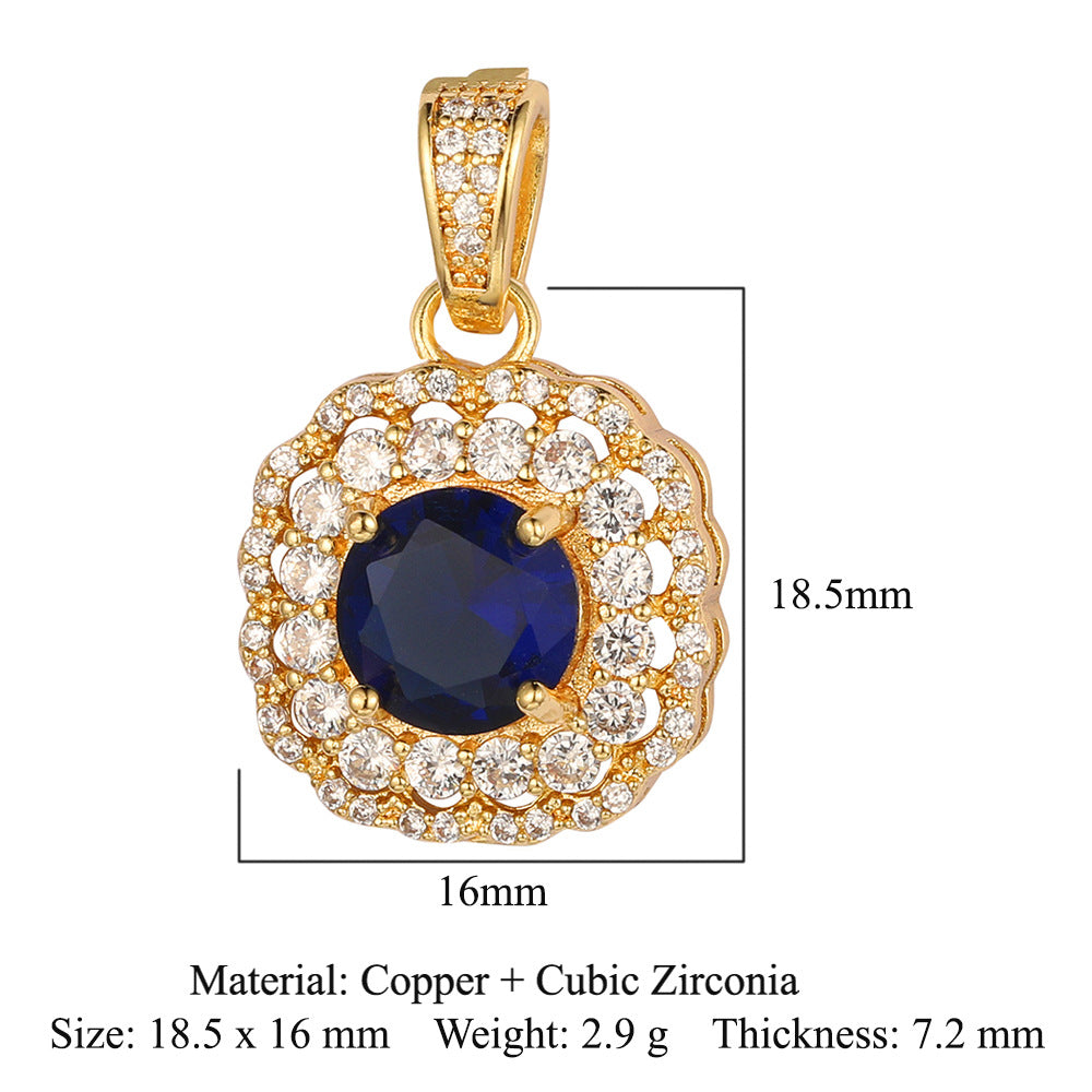 Water drop oval square imitation jade gemstone necklace pendant