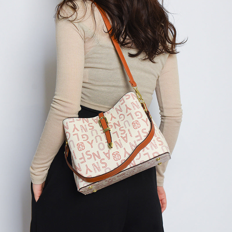 Versatile shoulder bucket bag