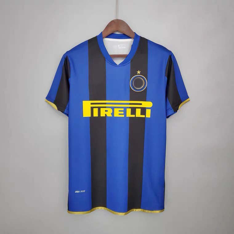 08-09 Inter UCL 10 Crespo 7 Figo Camiseta Retro