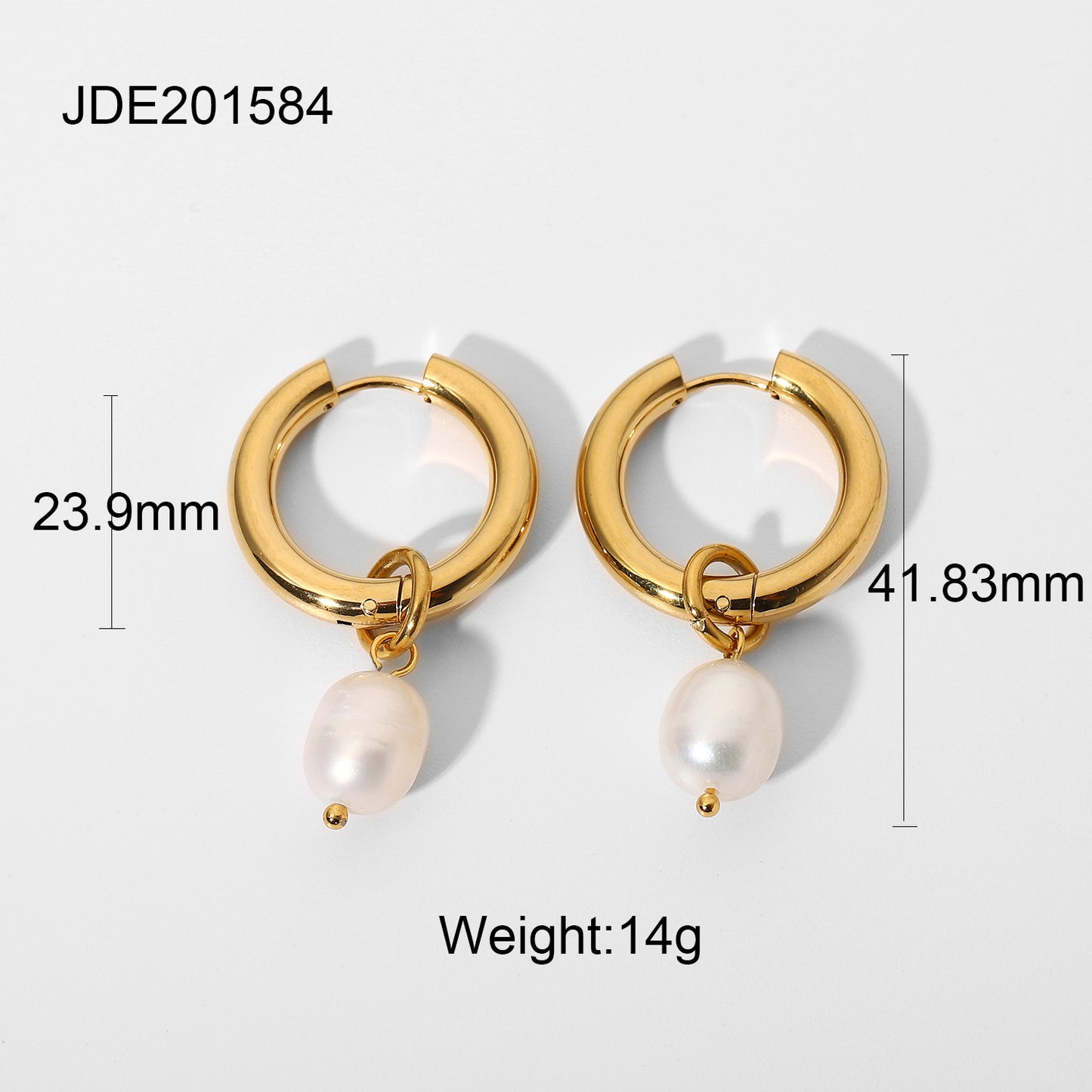 Stone pendant earrings