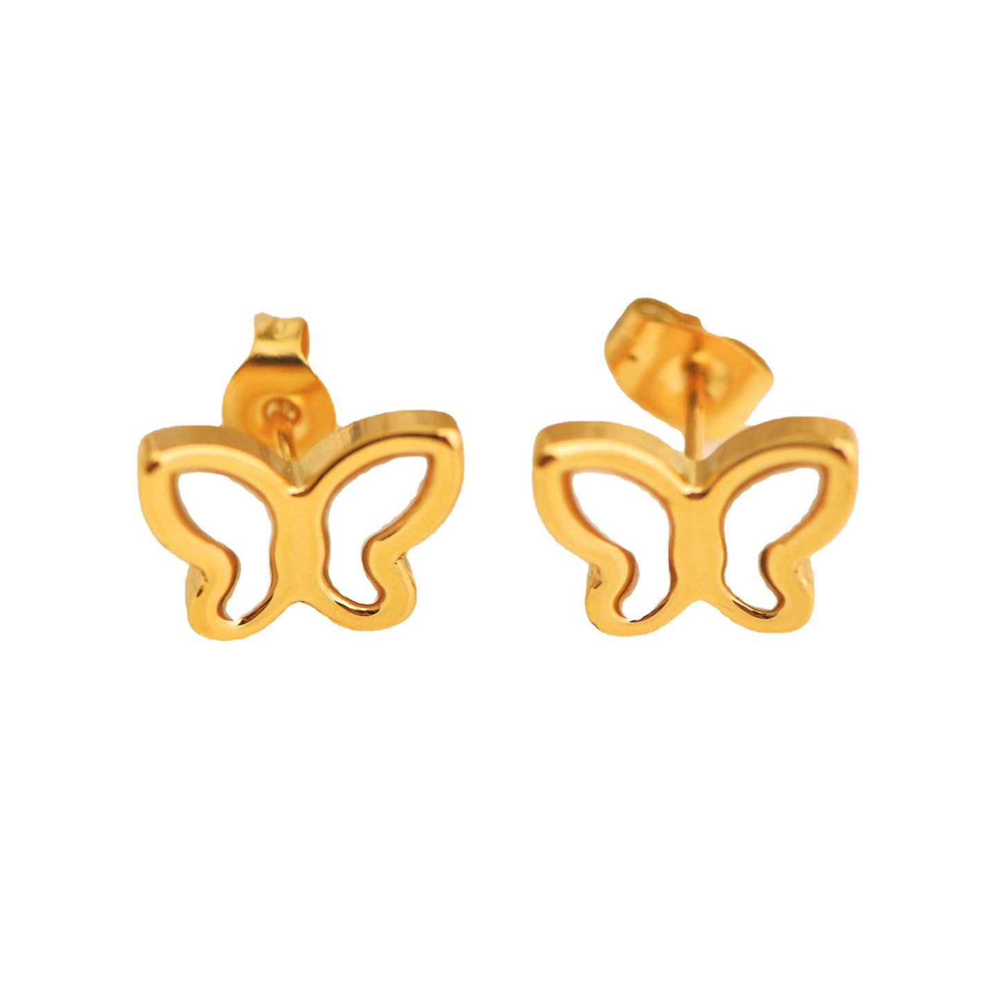 Shell butterfly stud earrings