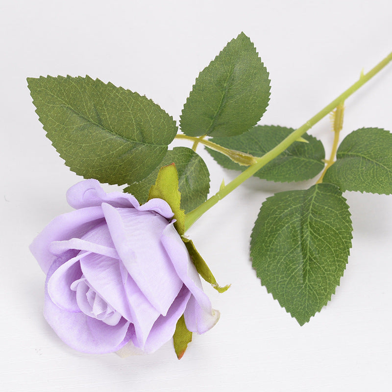 Simulation velvet rose single