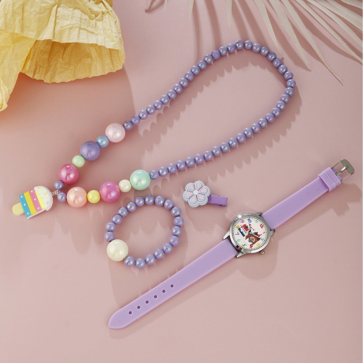 Silicone watch cartoon element jewelry set