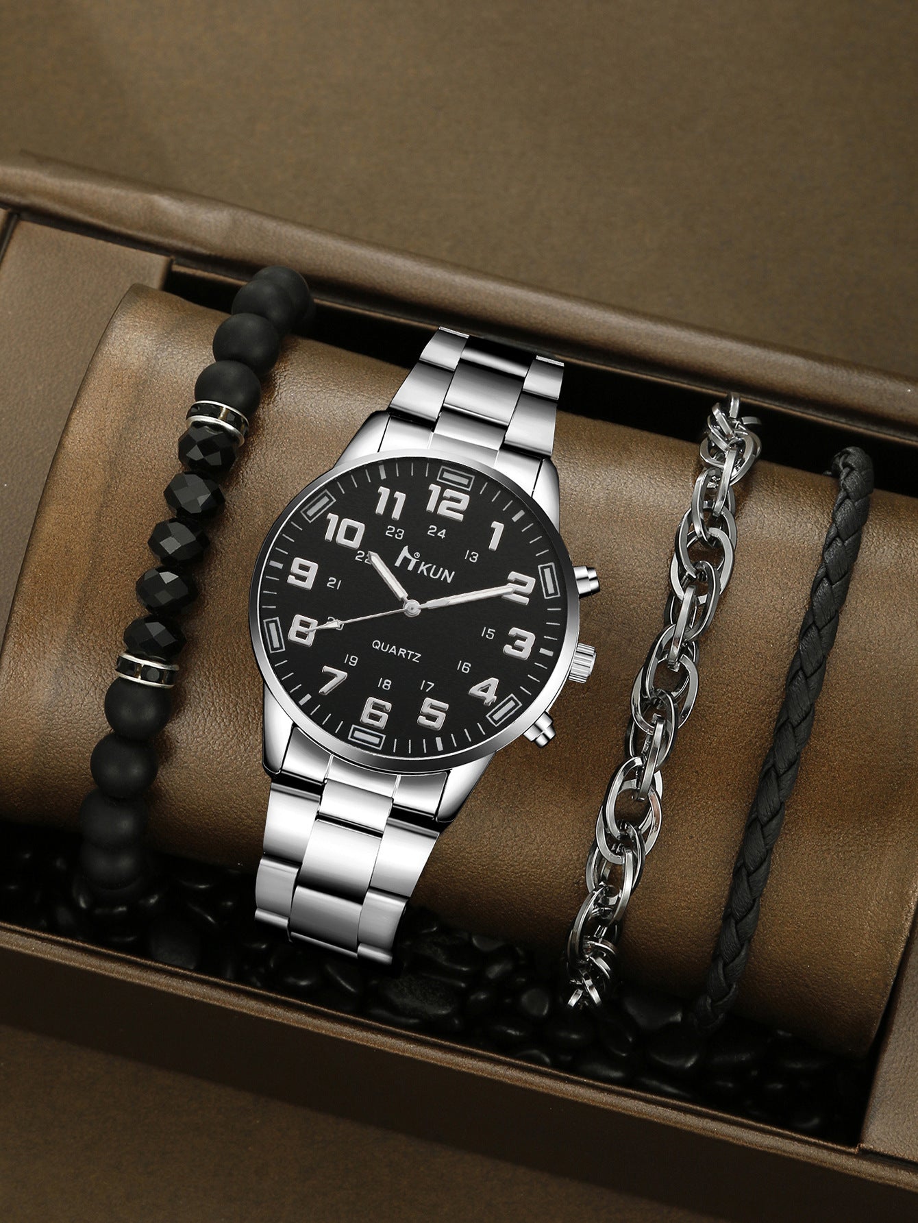 Watch Beaded Rudder Colorful Bracelet Set