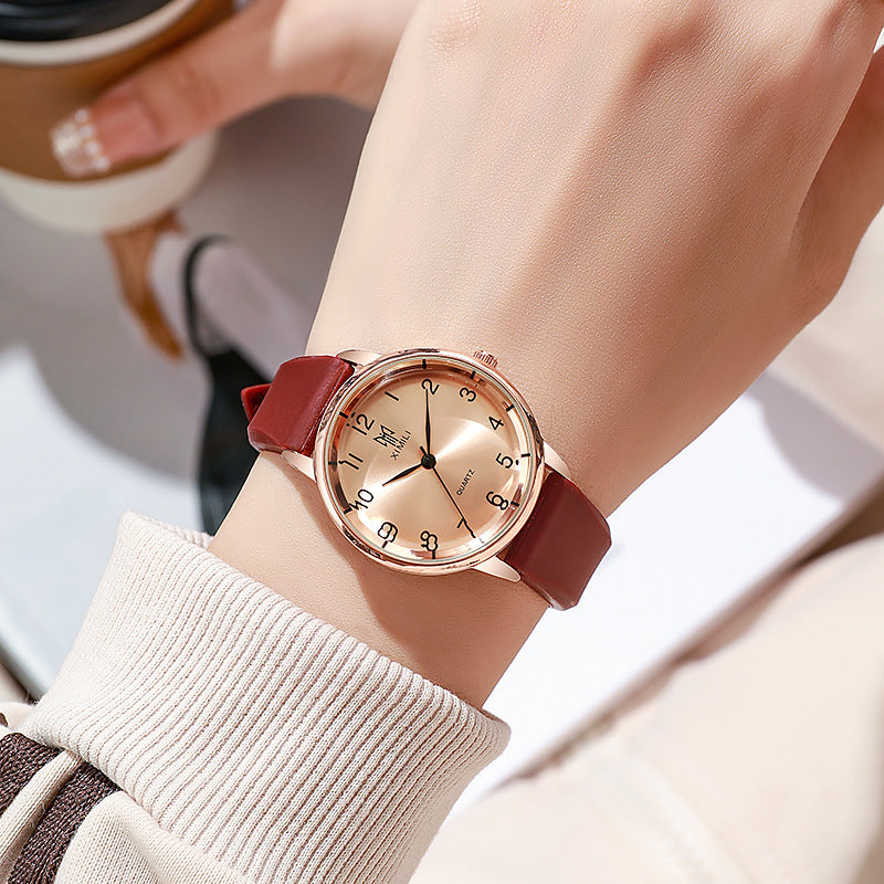 Reloj de cuarzo con correa de silicona, unisex, minimalista, de moda