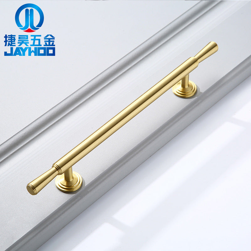 Solid cabinet door gold brass handle