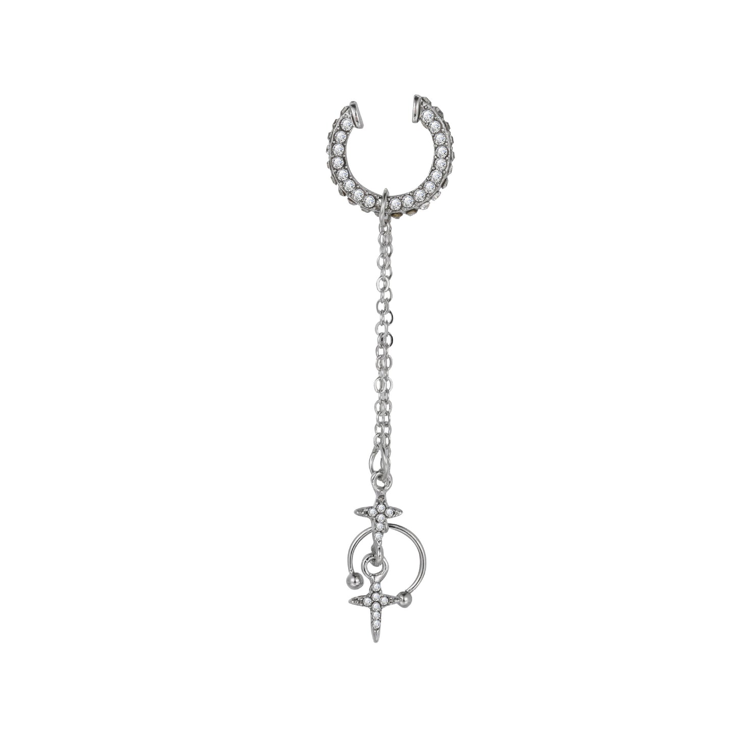 Cross Starlight Chain Ear Cuff