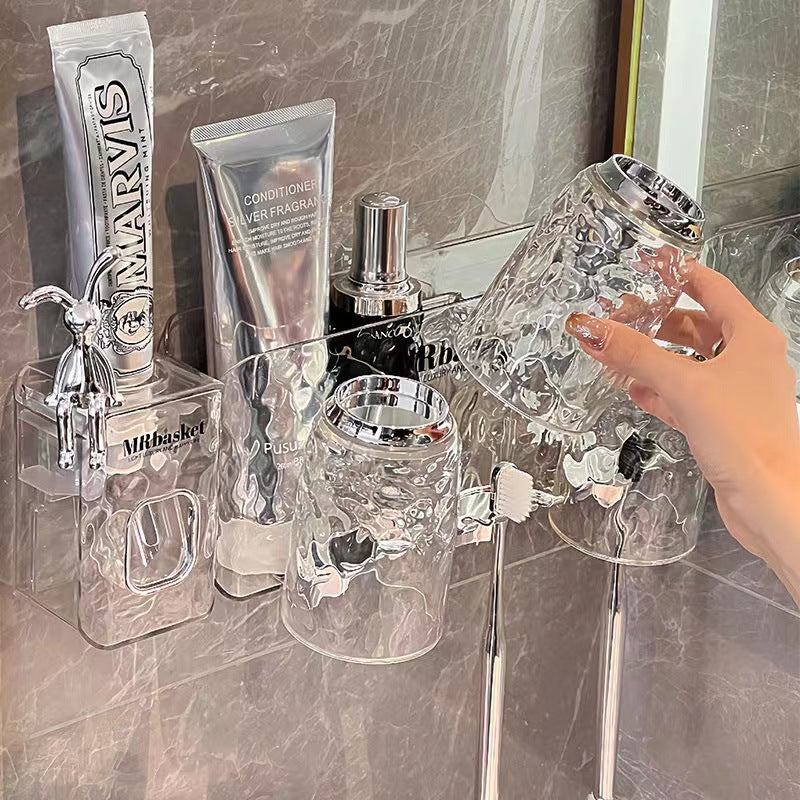 Soporte para cepillo de dientes sin taladro para montaje en pared para baño