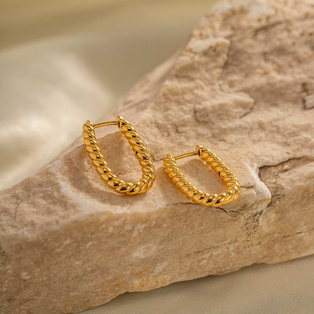 Symmetrical braided earrings