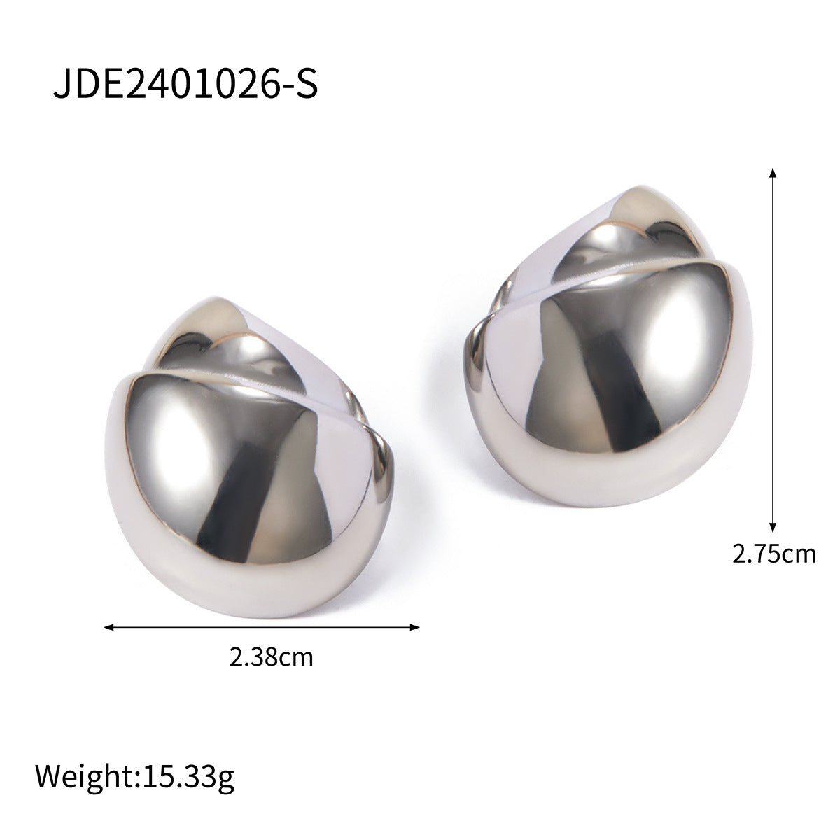 Retro round earrings