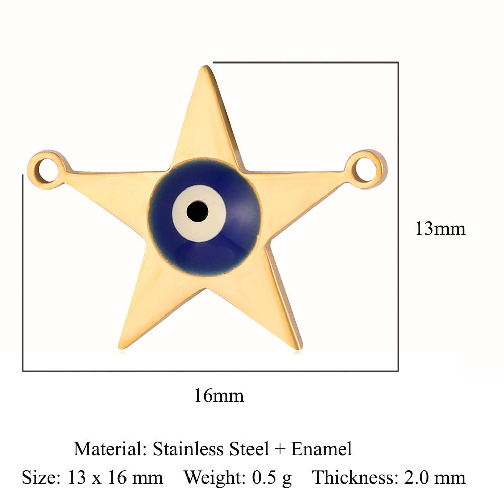 Titanium steel pendant octagram eyes