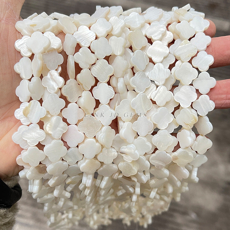 Perlas sueltas de trébol de concha de agua dulce natural de 10/12 mm