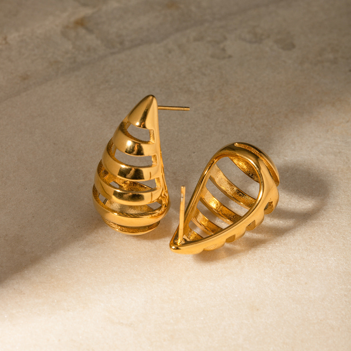 Striped Hollow Earrings