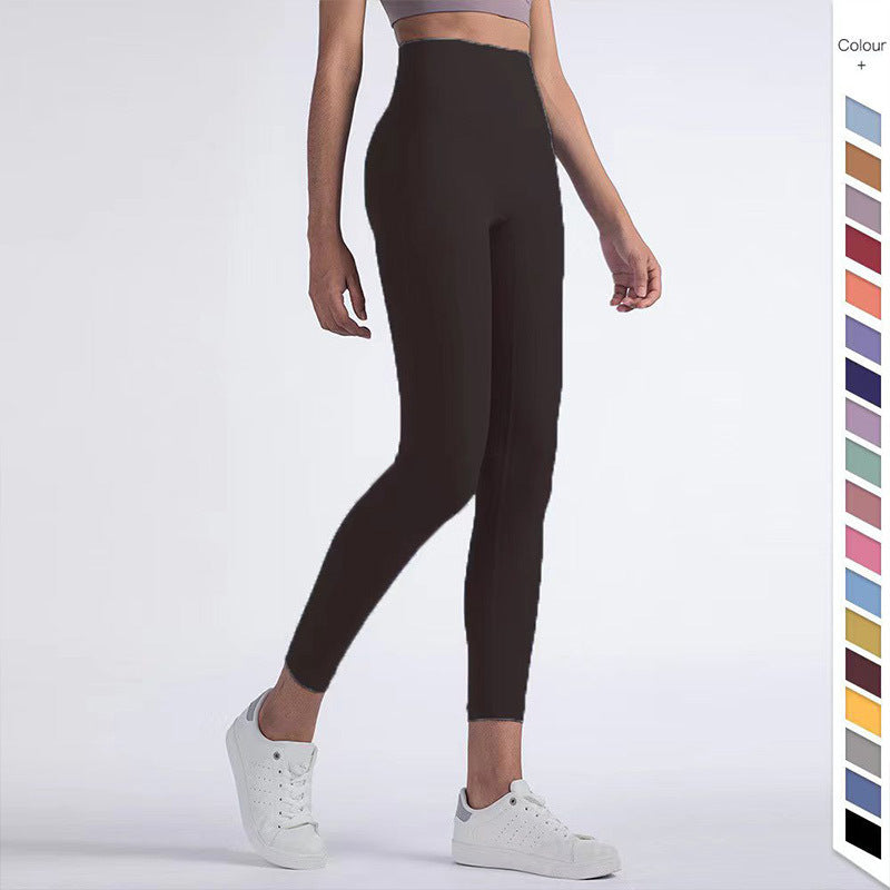 Pantalones de yoga de cintura alta para mujer con estampado de melocotón