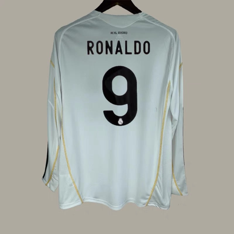 Camiseta retro de manga corta de local de Kaká Alonso Ronaldo Guti del Real Madrid 09-10