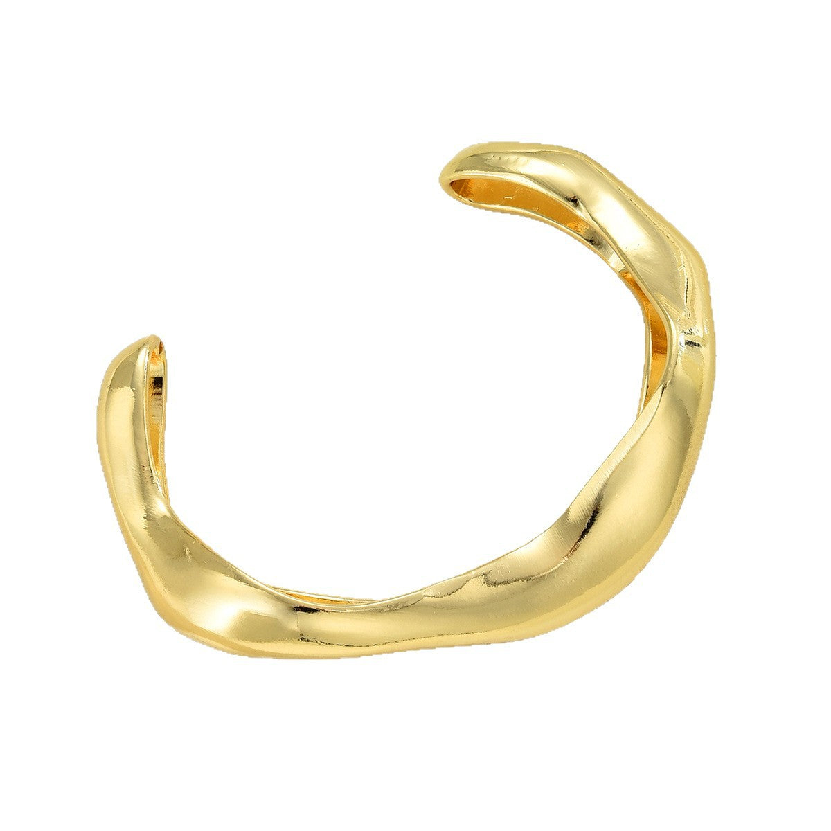 Geometric Wave Alloy Bracelet