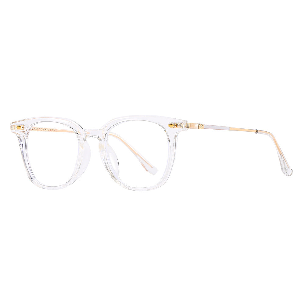 Blue Light Blocking Flat Lens TR90 Retro Polygon Fashion Frame