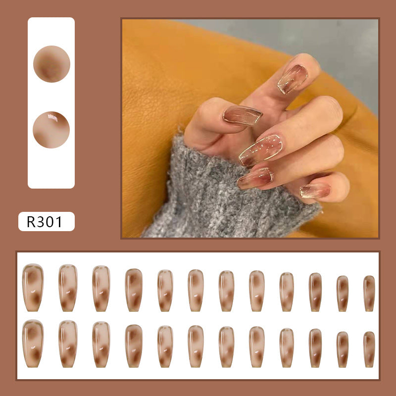 Wearable Removable Fake Nail Stickers Short Long