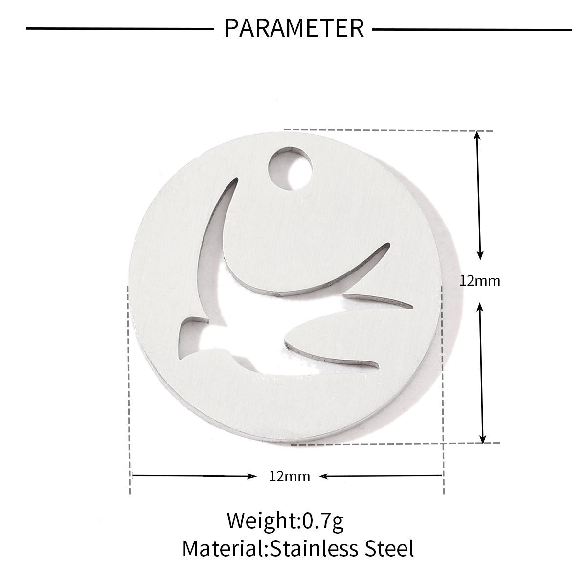 20 pcs/pack frog elephant bat titanium steel DIY pendant