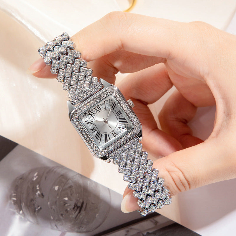 Roman Diamond Square Women's Watch