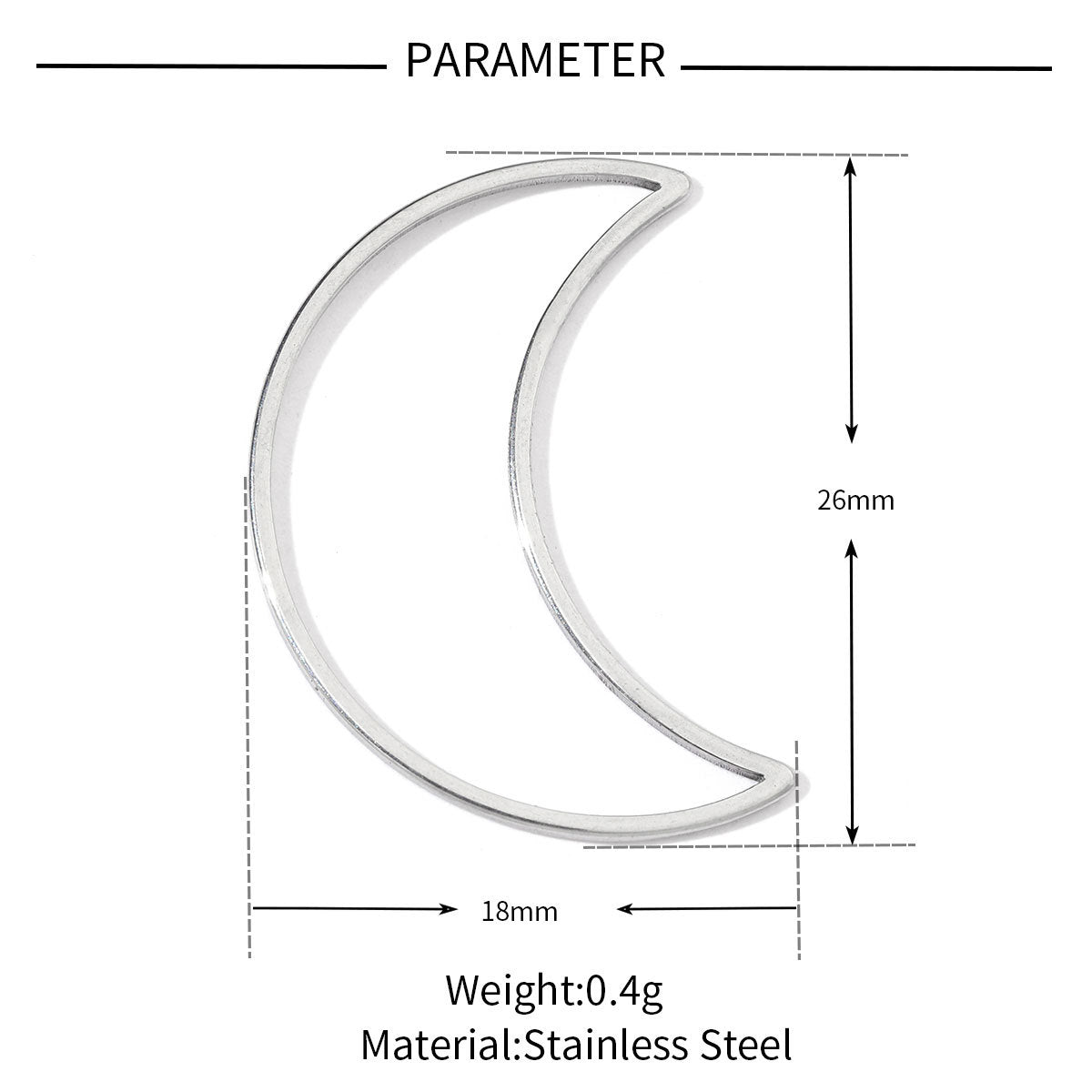 20 pcs/pack Geometric triangular round titanium steel pendant