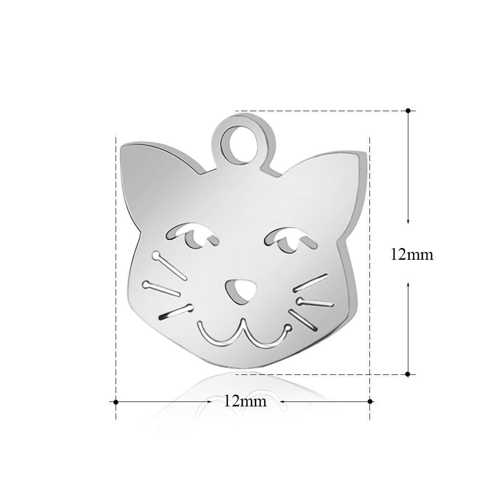 10 pcs/bag Cross Clover Bird Penguin Stainless Steel Pendant