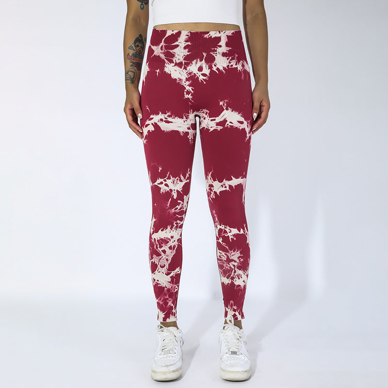 Pantalones de yoga con control de barriga y cintura alta sin costuras
