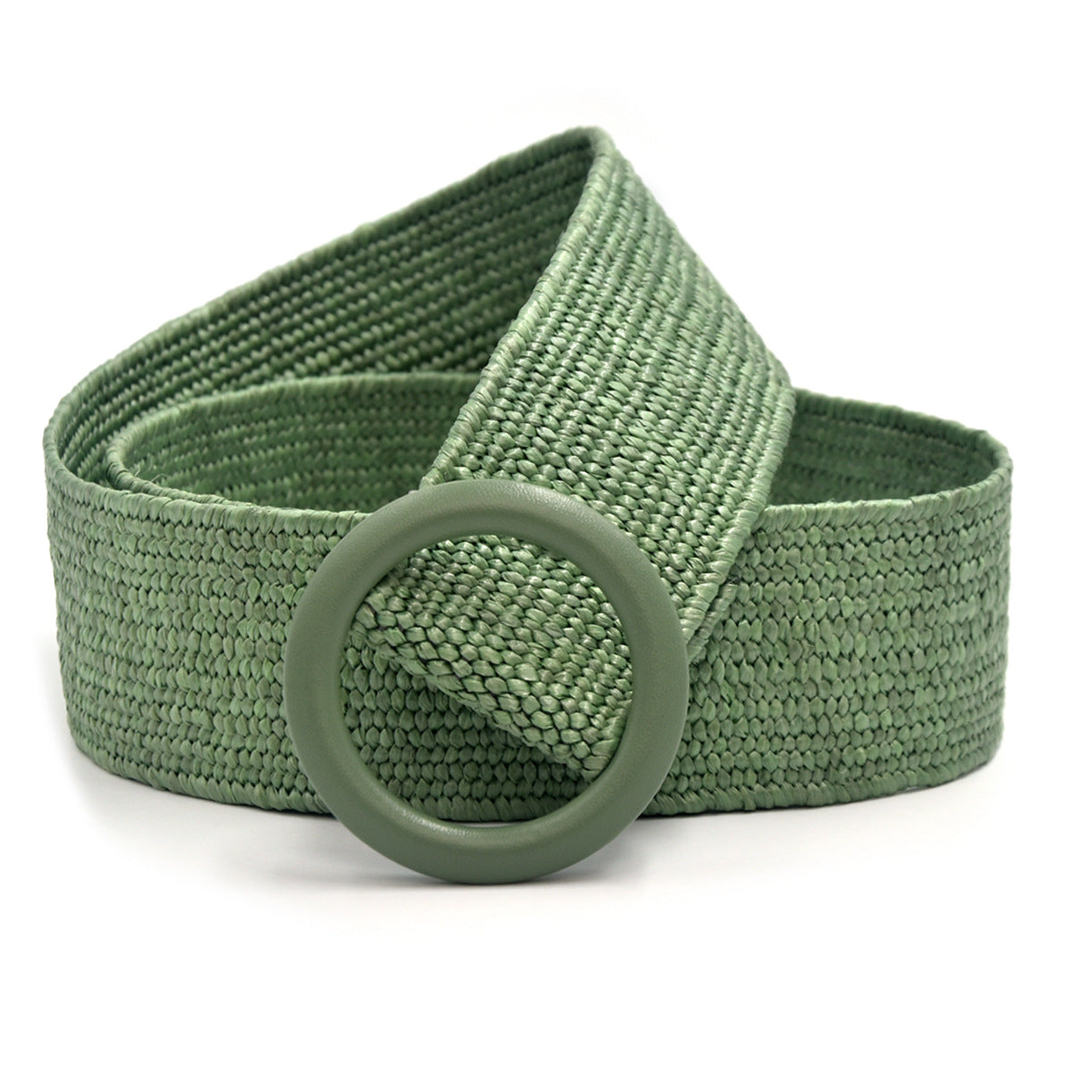 Simple versatile round buckle belt