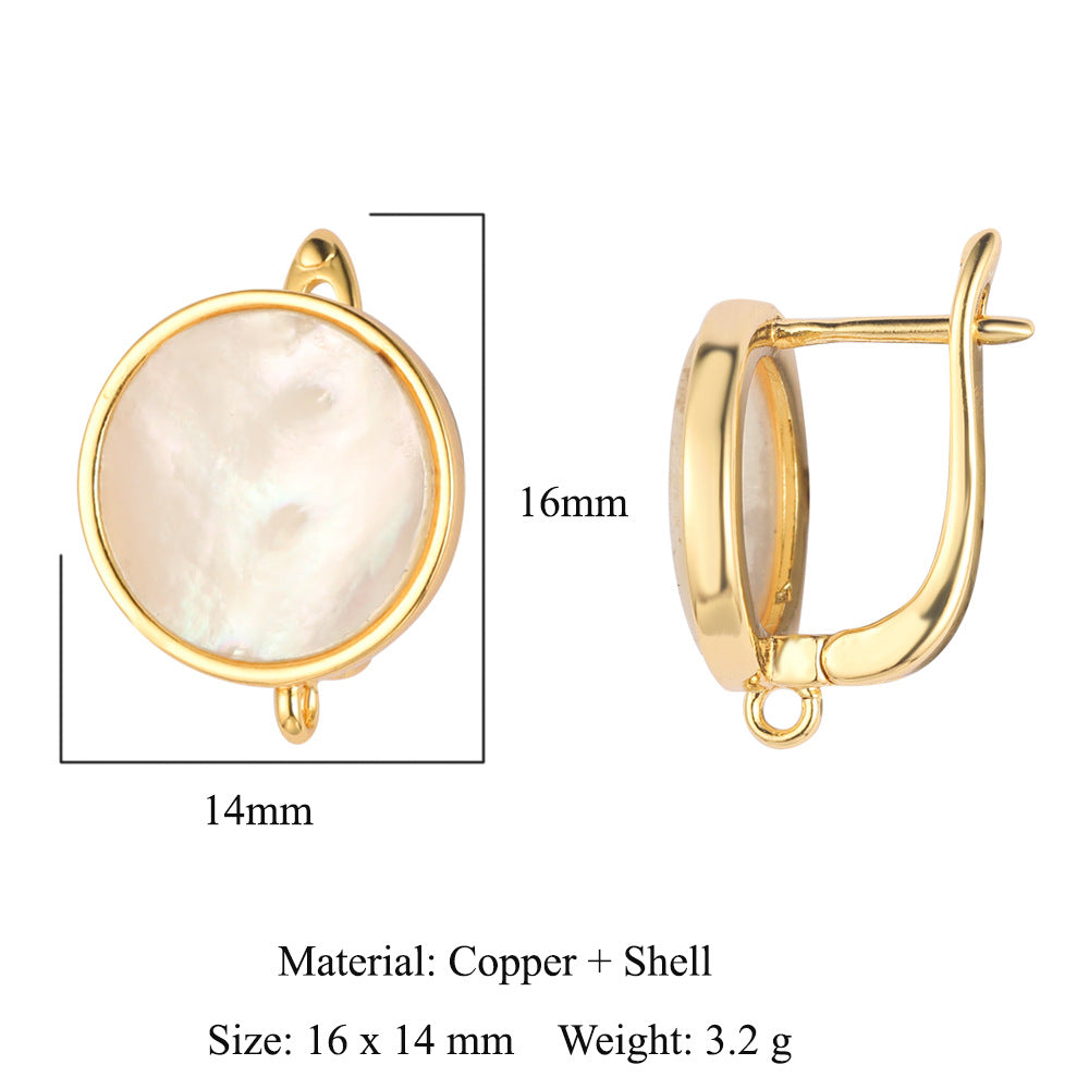 Round shell women's ear buckle