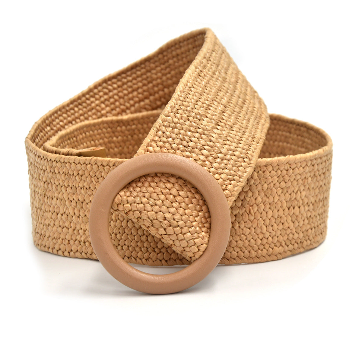 Simple versatile round buckle belt
