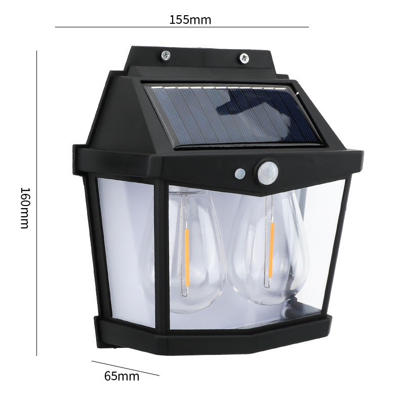 Solar tungsten lamp double head wall lamp