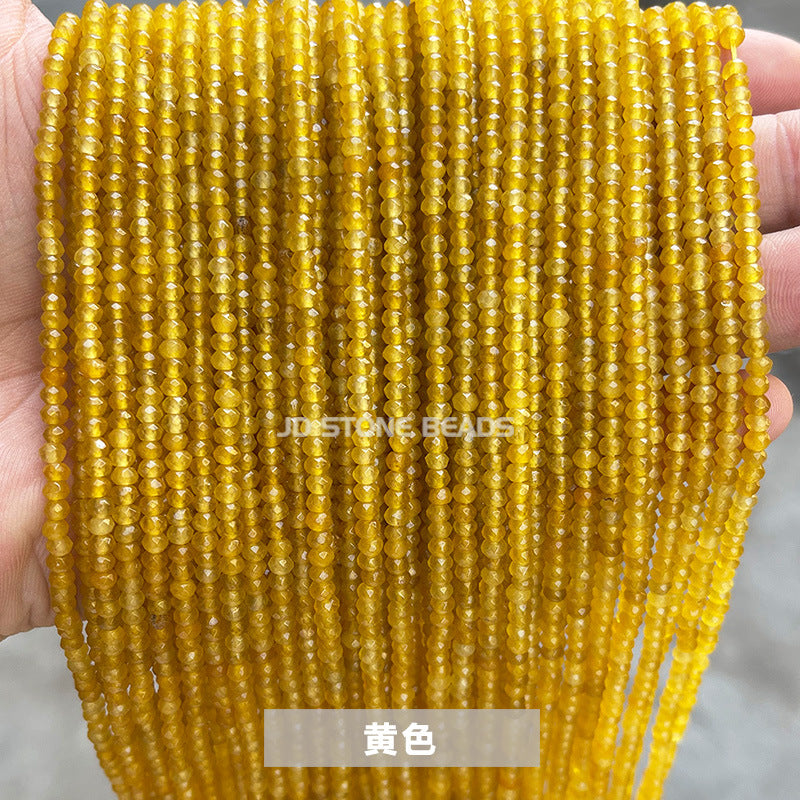 2 * 3Mm colorful chalcedony abacus beads loose beads